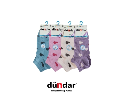 Dikişsiz Kokulu Patik Çorap 12'li Mor Dündar 4308 - Asorti