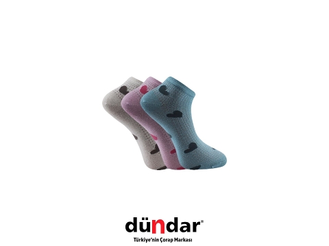 Dikişsiz Kokulu Patik Çorap 12'li Mor Dündar 4308 - Asorti