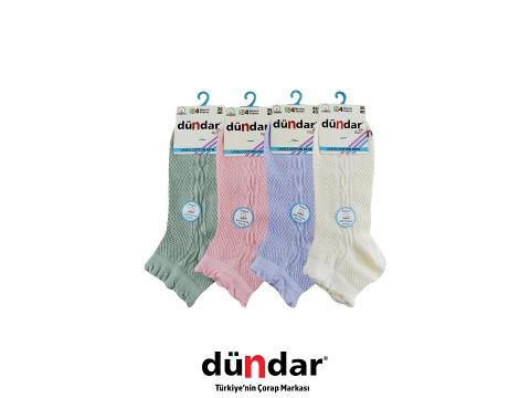 Yıkamalı Dikişsiz Kadın Patik Çorap Mor Dündar 4308-20 - 2