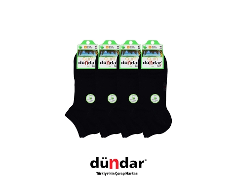 Kokulu Antibakteriyel Dikişsiz Patik Çorap Dündar 4612 - Siyah