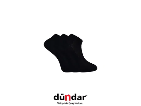 Kokulu Antibakteriyel Dikişsiz Patik Çorap Dündar 4612 - Siyah