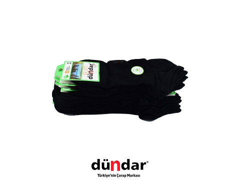 Kokulu Antibakteriyel Dikişsiz Patik Çorap Dündar 4612 - Siyah