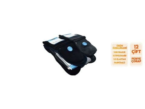 Dikişsiz Pamuklu Yarım Konç Patik Çorap Seti Dündar 6890 - Asorti