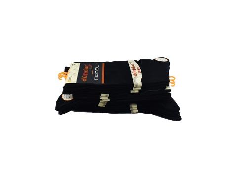 Dikişsiz Yüksek Bel Antibakteriyel Modal Çorap Seti Dündar 6944 - Siyah