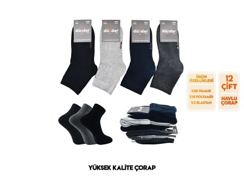 Dikişsiz Konç Kadın Patik Çorap Mor Dündar 5046