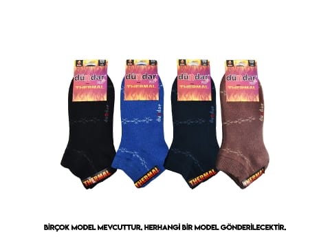 Havlu Termal Dikişsiz Kadın Patik Çorap 12'li Dündar 5954 - 2
