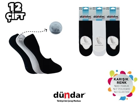 Kokulu Dikişsiz Yıkamalı Likralı Kadın Babet Çorap Dündar 8214