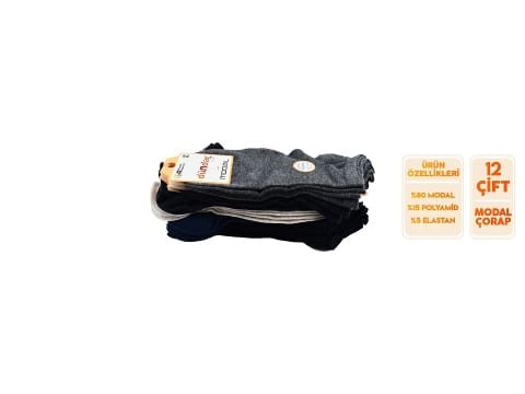 Dikişsiz Yıkamalı Kokulu Bayan Patik Çorap Mor Dündar 4506 - Koyu Renk Asorti
