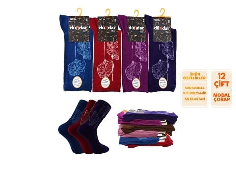 Kokulu Dikişsiz Modal Soket Çorap Dündar 5725