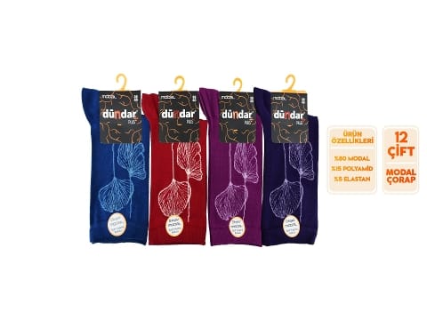 Kokulu Dikişsiz Modal Soket Çorap Dündar 5725 - 2