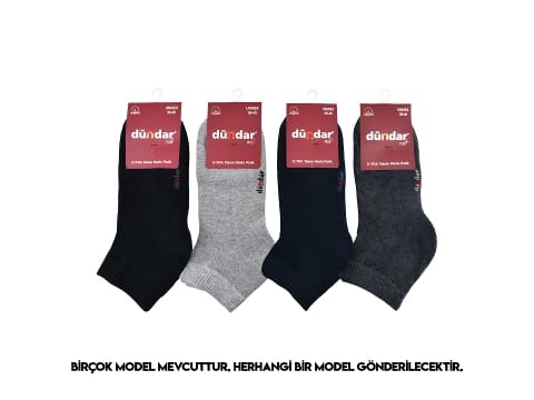 Dikişsiz Yıkamalı Kadın Patik Çorap Mor Dündar 7668 - AçıkRenk Asorti