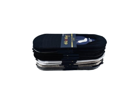 Dikişsiz Antibakteriyel Desenli Erkek Çorap Seti Dündar 6906 - Asorti