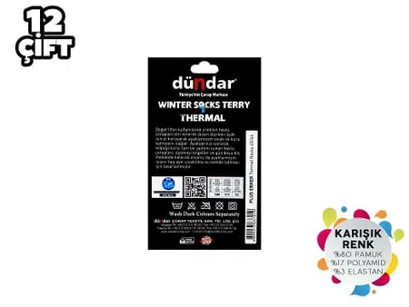 Dündar Çorap Havlu Dikişsiz Yıkamalı Kokulu Erkek Çorap 12'li Dündar 7019 - Görsel 4