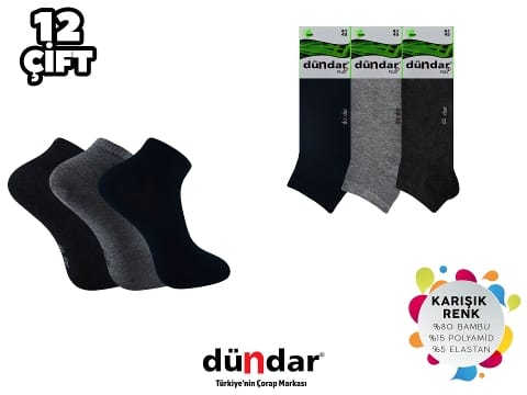 Antibakteriyel Dikişsiz Erkek Patik Çorap Dündar 4605