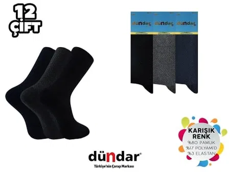 Penye Dikişsiz Kokulu Erkek Çorap Dündar 5527 - Asorti