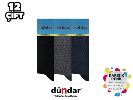 Penye Dikişsiz Kokulu Erkek Çorap Dündar 5527 - Asorti