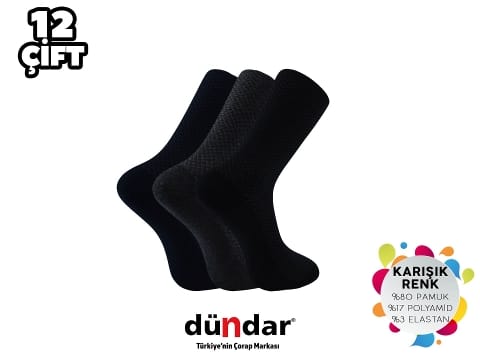Penye Dikişsiz Kokulu Erkek Çorap Dündar 5527 - Asorti