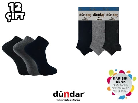 Dikişsiz Yapı ve Pamuklu Erkek Patik Çorap Dündar 0300