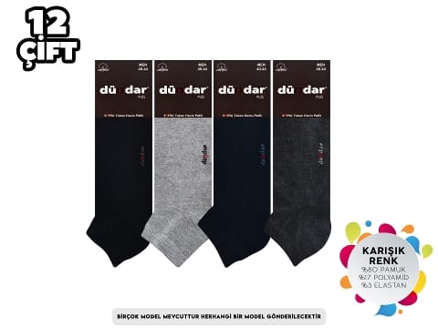 Dündar Çorap Havlu Taban Dikişsiz Erkek Patik Çorap Dündar 7651 - Görsel 2