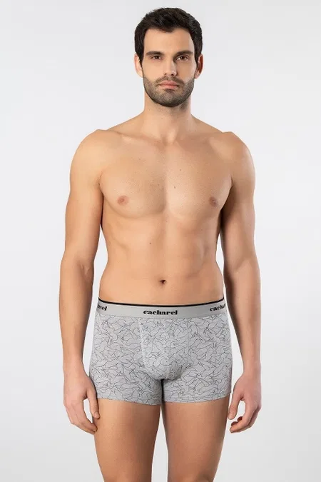 Likralı Pamuklu Desenli Erkek Boxer Cacharel 1339 - Lacivert 3