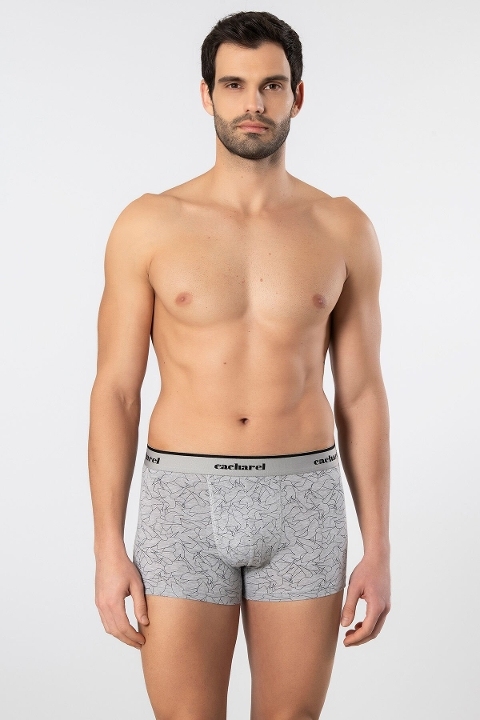 Likralı Pamuklu Desenli Erkek Boxer Cacharel 1339 - Lacivert 3