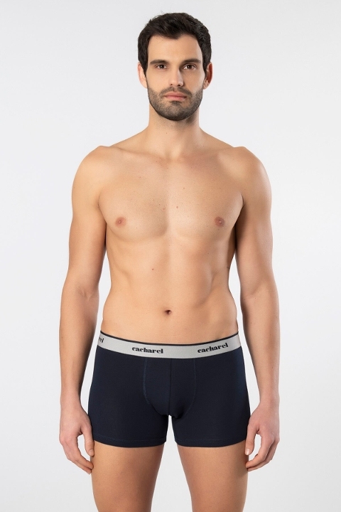 Likralı Pamuklu Desenli Erkek Boxer Cacharel 1339 - Lacivert 3