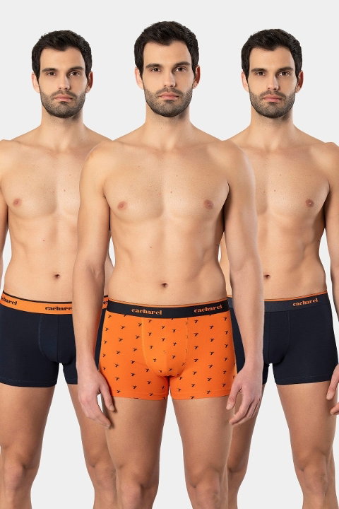 Desenli Pamuklu Likralı Erkek Boxer Cacharel 1339