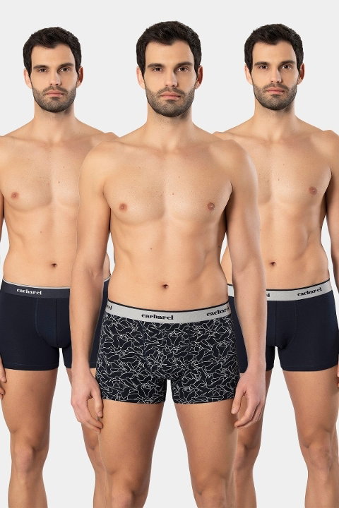 Geniş Lastikli Desenli Likralı Boxer Cacharel 1339
