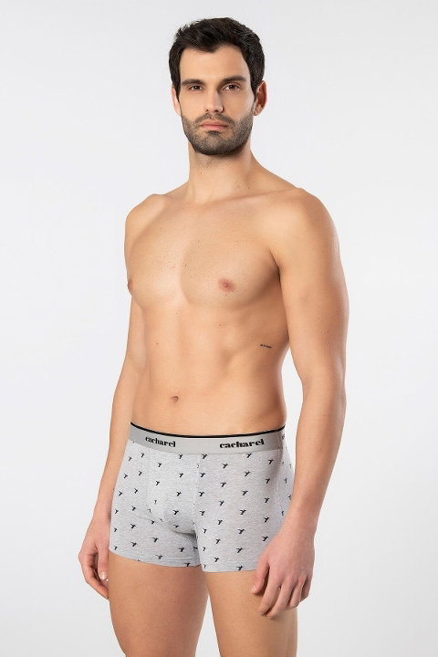 Desenli Pamuklu Elastan Erkek Boxer Cacharel 1339 - 2