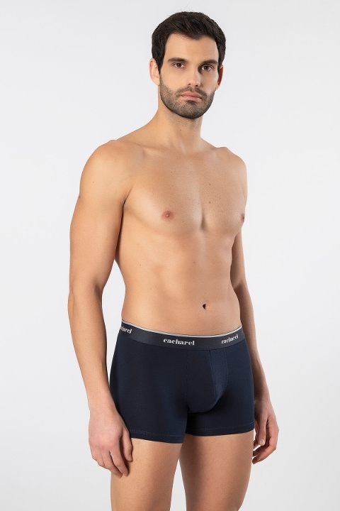 Desenli Pamuklu Elastan Erkek Boxer Cacharel 1339 - Lacivert 8