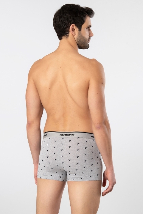 Desenli Pamuklu Elastan Erkek Boxer Cacharel 1339 - Lacivert 8