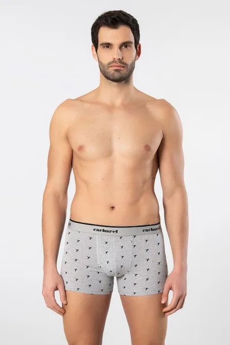 Geniş Lastikli Desenli Kısa Boxer Cacharel 1339 - Siyah 4