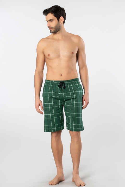 Pamuklu Rahat Cepli Bermuda Alt Cacharel 2241 - Yeşil 1