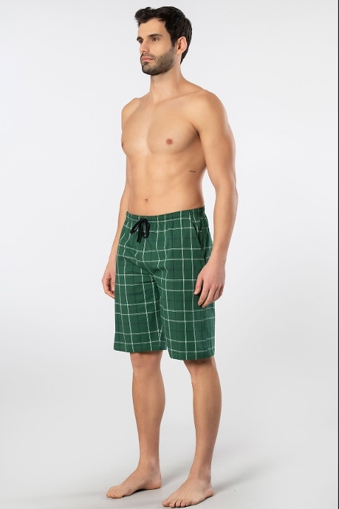 Pamuklu Rahat Cepli Bermuda Alt Cacharel 2241 - Yeşil 1