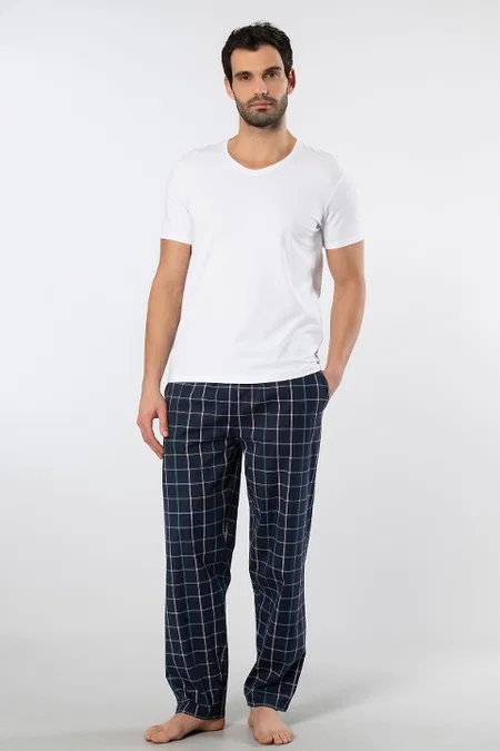 Yumuşak Pamuklu Erkek Pijama Takımı Cacharel 2238 - Lacivert 8