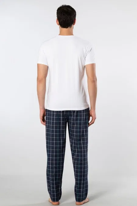 Yumuşak Pamuklu Erkek Pijama Takımı Cacharel 2238 - Lacivert 8