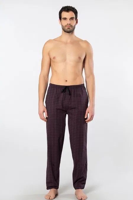 Pamuklu Elastan Bordo Erkek Pijama Alt Cacharel 2240 - Bordo 1
