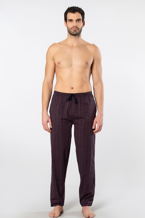 Pamuklu Elastan Bordo Erkek Pijama Alt Cacharel 2240 - Bordo 1