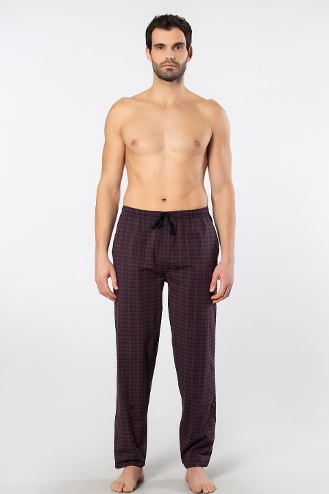 Pamuklu Elastan Bordo Erkek Pijama Alt Cacharel 2240