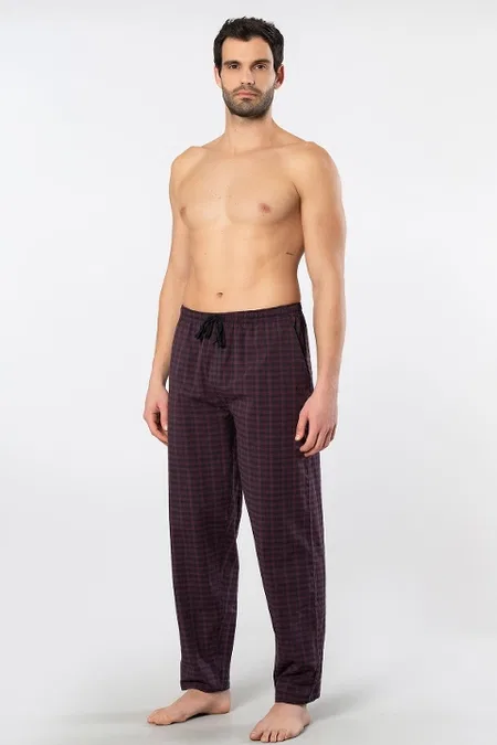 Pamuklu Elastan Bordo Erkek Pijama Alt Cacharel 2240 - Bordo 1