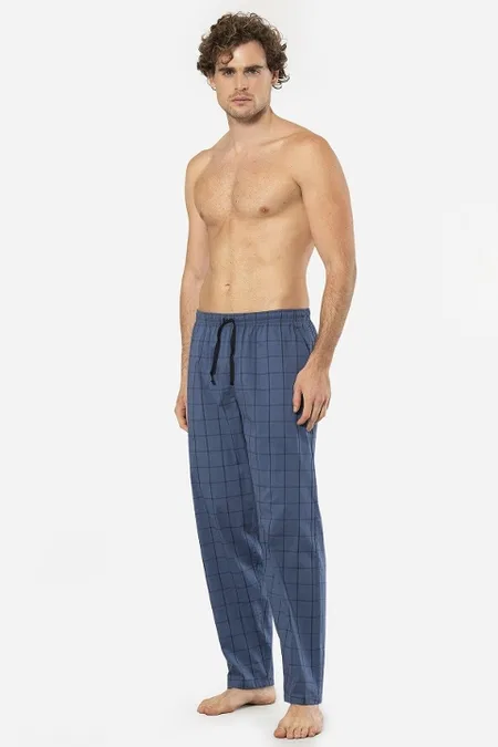 Pamuklu Esnek Erkek Pijama Altı Cacharel 2240 - İndigo 4