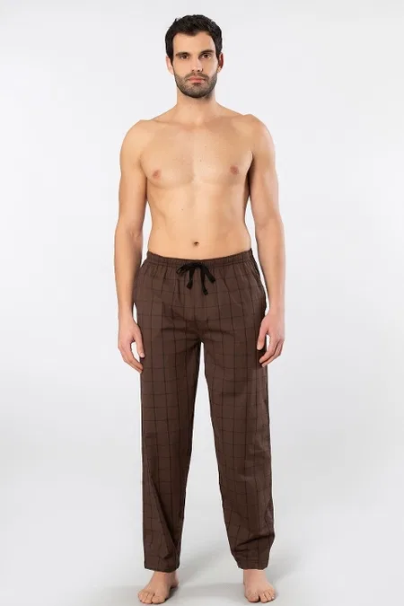 Pamuklu Elastan Tek Alt Kahverengi Pijama Cacharel 2240 - Kahve 1