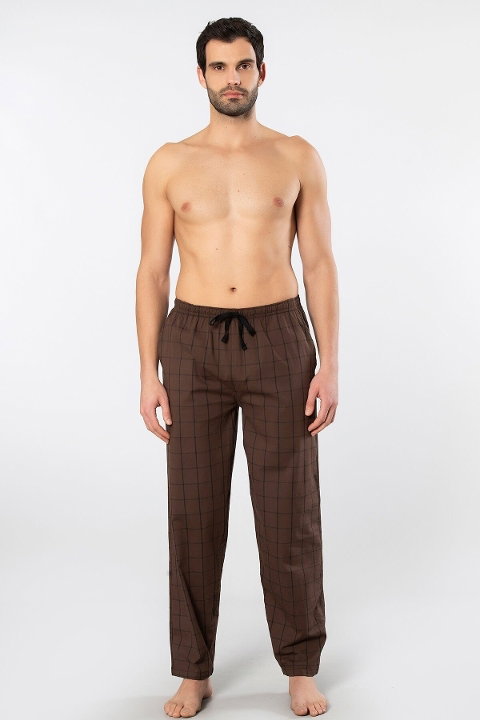 Pamuklu Elastan Tek Alt Kahverengi Pijama Cacharel 2240