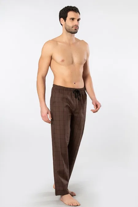 Pamuklu Elastan Tek Alt Kahverengi Pijama Cacharel 2240 - Kahve 1