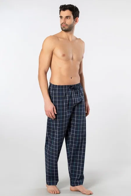 Lastikli Dokuma Pijama Altı Pamuklu Elastan Cacharel 2240 - Lacivert 8