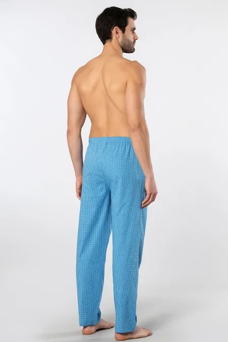 Desenli Pamuklu Cepli Pijama Altı Cacharel 2240 - Mavi 4