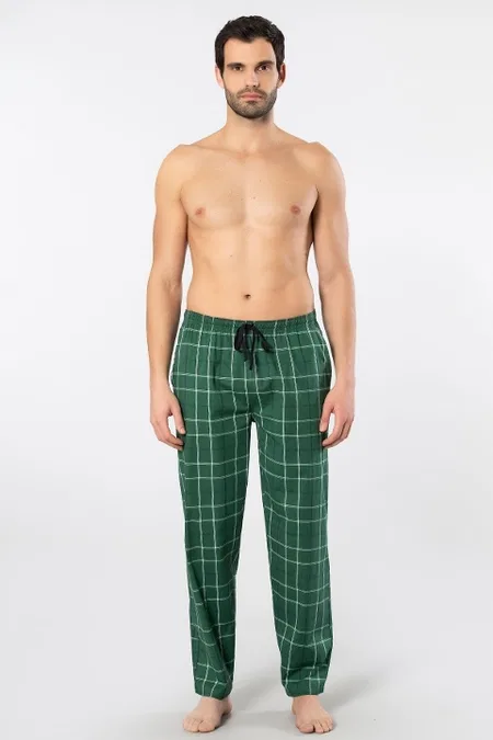 Pamuklu Cepli Erkek Pijama Altı Lila Cacharel 2240 - Yeşil 1