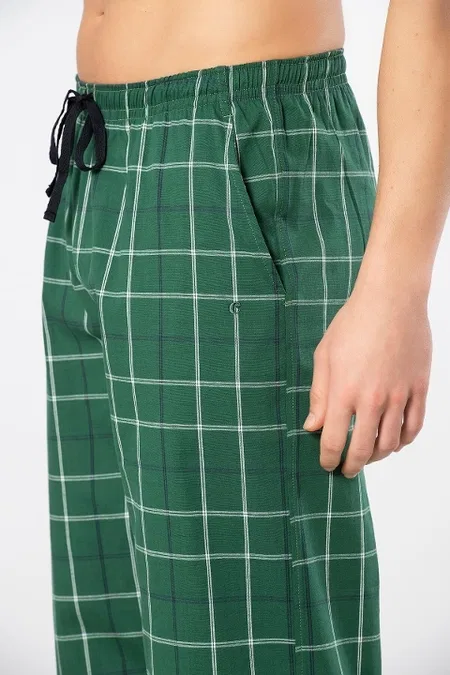 Pamuklu Cepli Erkek Pijama Altı Lila Cacharel 2240 - Yeşil 1