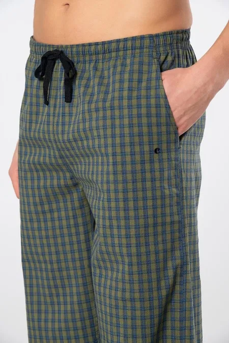 Pamuklu Esnek Tek Alt Pijama Cacharel 2240 - Yeşil 3