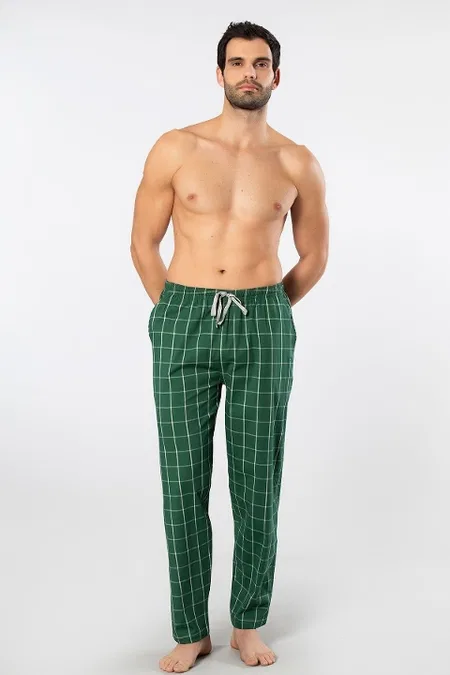 Pamuklu Esnek Erkek Pijama Altı Cacharel 2240 - Yeşil 4
